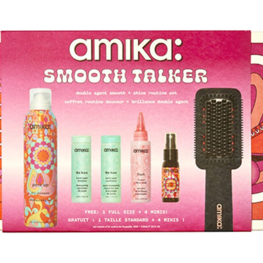 Amika Smooth Talker Set with Pink and Black